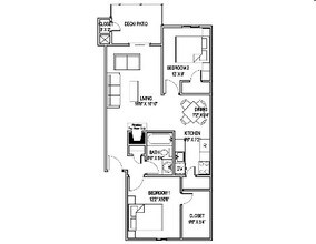 2/1F 767sf 907 floor plan